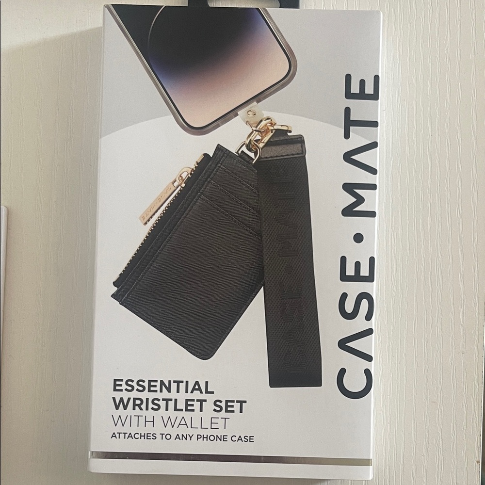 Essential Black Wristlet Set with Wallet